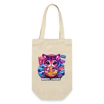Neon Cat Ramen Noods - Geschenkbeutel für Flaschen - Natur - Vorne