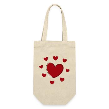 Cadeau rouge de la Saint-Valentin - Sac à bouteille - nature - Devant