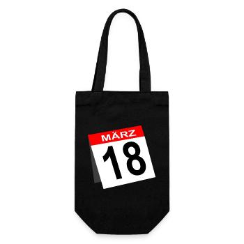 18th Birthday March Gift Calendar - Gift Bag for Bottles - black - Front