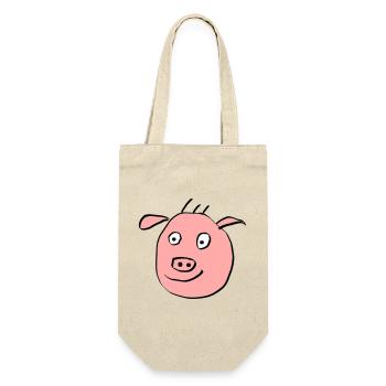 Cute pig face - Gift Bag for Bottles - nature - Front