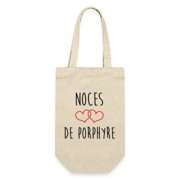 Porphyry Wedding 33 Years of Marriage - Gift Bag for Bottles - nature - Front