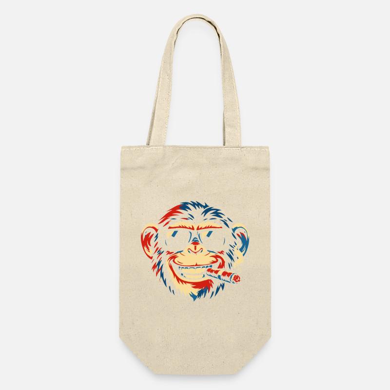 Cigar Solbriller Monkey Pop Art - Gavepose til flasker - natur