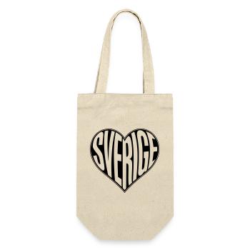 Sverige, Suède Heart - Couleur de design variable - Sac à bouteille - nature - Devant