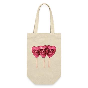 Crâne Rose Lollis - Sac à bouteille - nature - Devant