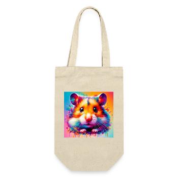 Hamster - Geschenkbeutel für Flaschen - Natur - Vorne