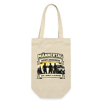 Männertag Crew: Bier, Buddys & Blödsinn - Geschenkbeutel für Flaschen - Natur - Vorne