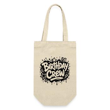 Birthday Crew Party Graffiti Motiv - Geschenkbeutel für Flaschen - Natur - Vorne