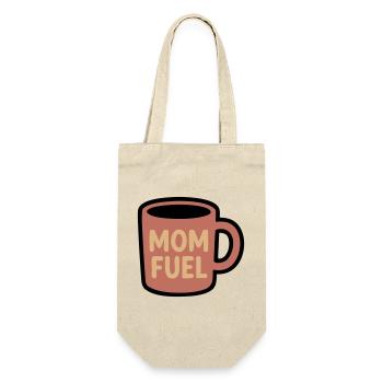 Mom Fuel Kaffee Tasse Mama - Geschenkbeutel für Flaschen - Natur - Vorne