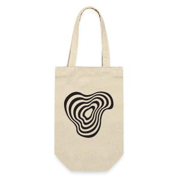 Teil abstrakter Linienformgestaltung - Geschenkbeutel für Flaschen - Natur - Vorne