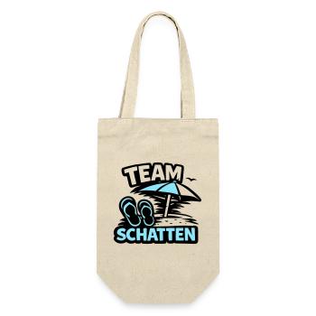 Strand Schatten FlipFlop Logo - Geschenkbeutel für Flaschen - Natur - Vorne