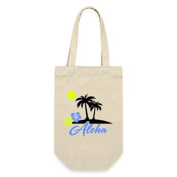 Écriture néon Hibiscus Aloha - Sac à bouteille - nature - Devant