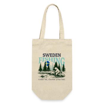 Schweden Angeln Angeltour - Geschenkbeutel für Flaschen - Natur - Vorne