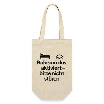 Ruhemodus aktiviert – bitte nicht stören - Geschenkbeutel für Flaschen - Natur - Vorne