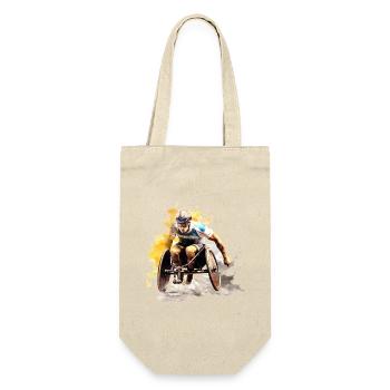 Wheelchair Racing Watercolor Splash - Gift Bag for Bottles - nature - Front