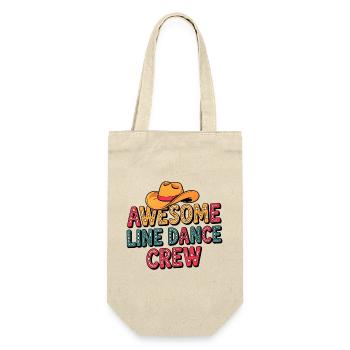 Cowboy Line Dance Crew - Geschenkbeutel für Flaschen - Natur - Vorne