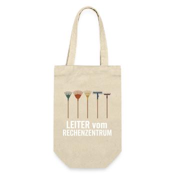 Leiter vom Rechenzentrum Gartenoutfit Gartenarbeit - Geschenkbeutel für Flaschen - Natur - Vorne