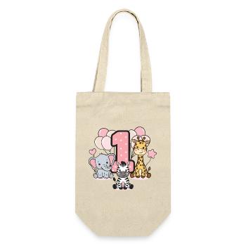 Safari des peluches pour le premier anniversaire - Sac à bouteille - nature - Devant