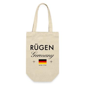 Rügen Deutschland Koordinaten Reise Souvenir - Geschenkbeutel für Flaschen - Natur - Vorne