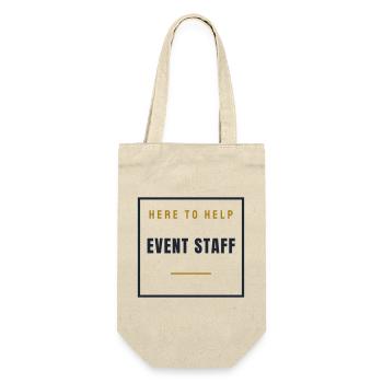 Event Staff - Stempel Text Design for Groups - Gift Bag for Bottles - nature - Front