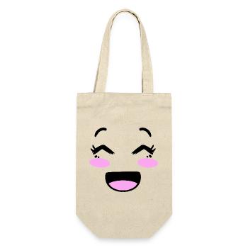Cute face in kawaii style - Gift Bag for Bottles - nature - Front