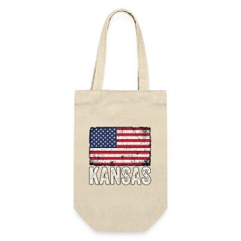 USA Kansas - Gift Bag for Bottles - nature - Front