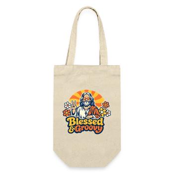 Groovy Jesus Peace - Gift Bag for Bottles - nature - Front