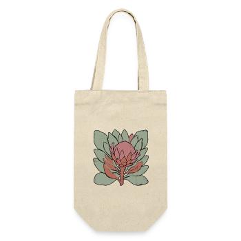 Protea in Schichten - Geschenkbeutel für Flaschen - Natur - Vorne