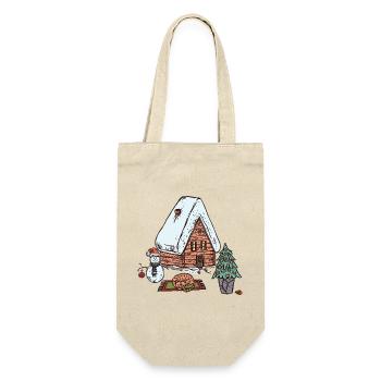  Cozy Time - Geschenkbeutel für Flaschen - Natur - Vorne
