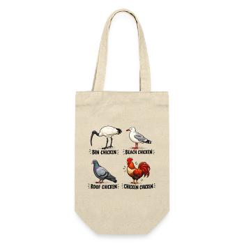 Funny Bin Huhn Australischer Ibis Vogelliebhaber Kunst - Geschenkbeutel für Flaschen - Natur - Vorne