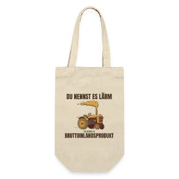 Lärm? Ich nenne es Bruttoinlandsprodukt! - Geschenkbeutel für Flaschen - Natur - Vorne