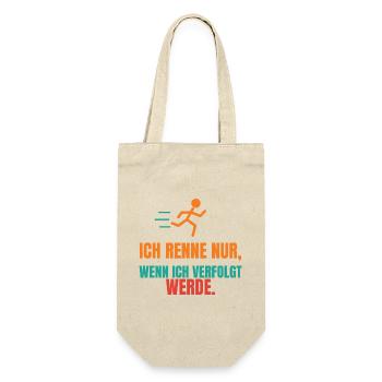 Ich renne nur, wenn ich verfolgt werde - Geschenkbeutel für Flaschen - Natur - Vorne