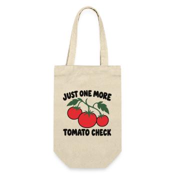 Tomatenanbausucht – lustiges Gartenzitat - Geschenkbeutel für Flaschen - Natur - Vorne