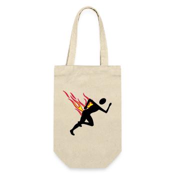 Jogger with flames - Gift Bag for Bottles - nature - Front
