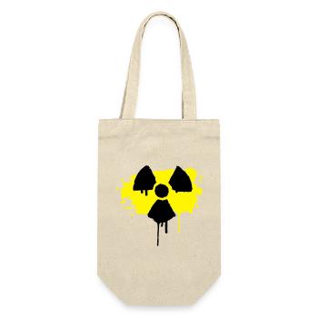 Radioaktiv Zeichen als Graffiti - Geschenkbeutel für Flaschen - Natur - Vorne