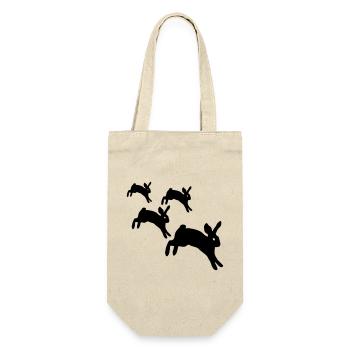 Jumping rabbits - Gift Bag for Bottles - nature - Front
