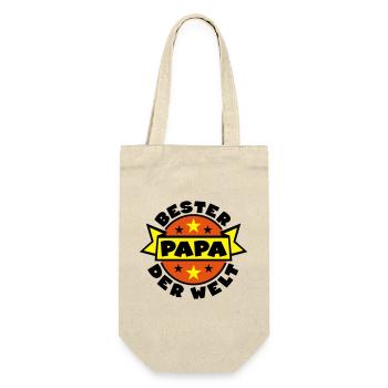 papa vatertag himmelfahrt - Geschenkbeutel für Flaschen - Natur - Vorne
