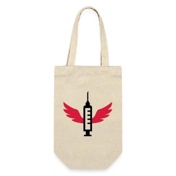 Krankenschwester / Mediziner / Doctor / - Geschenkbeutel für Flaschen - Natur - Vorne