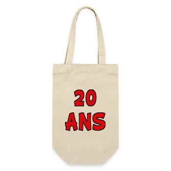 20 Ans. HAPPY BIRTHDAY. JOYEUX ANNIVERSAIRE. - Sac à bouteille - nature - Devant
