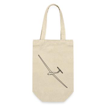 Segelflugzeug Segelfliegen Segelflieger - Geschenkbeutel für Flaschen - Natur - Vorne