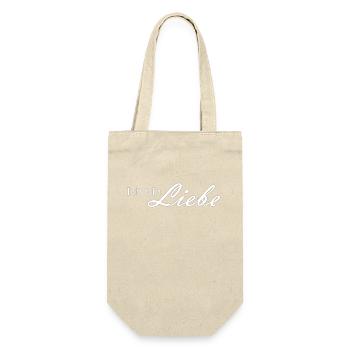 Ich bin Liebe (Umrandet) - Katja Obieglo - Geschenkbeutel für Flaschen - Natur - Vorne
