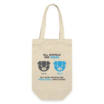 Feed Pig, Acorn Pig - Gift Bag for Bottles - nature - Front