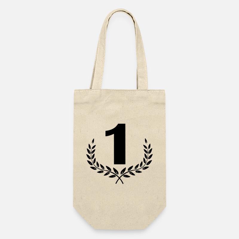 Numéro 1 en couronne de laurier - Sac à bouteille - nature