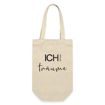 ICH leb meine Träume. - Geschenkbeutel für Flaschen - Natur - Vorne