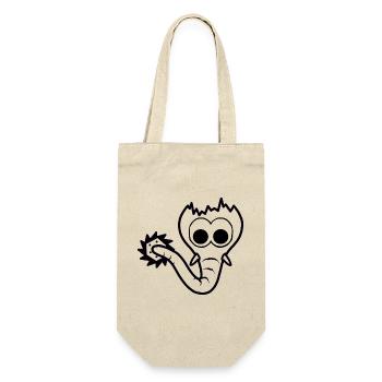 The funny bizarre imaginative Sägofant - Gift Bag for Bottles - nature - Front