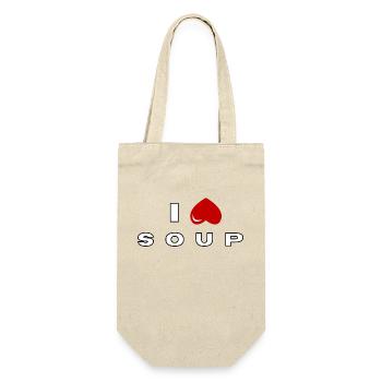 Ich hasse Suppe - Geschenkbeutel für Flaschen - Natur - Vorne