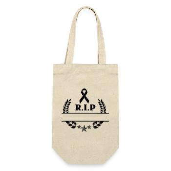 Rest in peace Logo laurel wreath - Gift Bag for Bottles - nature - Front