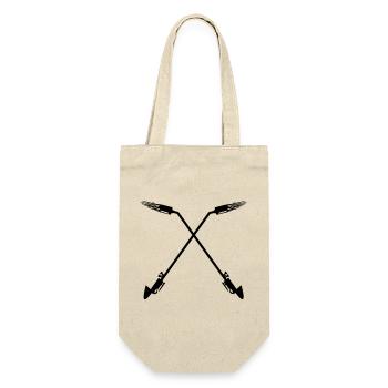 Logo roofers company crossed gas burners - Gift Bag for Bottles - nature - Front
