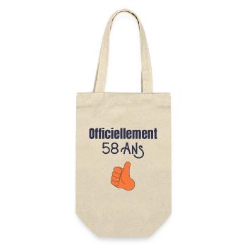 Officiellement 58 Ans - Sac à bouteille - nature - Devant