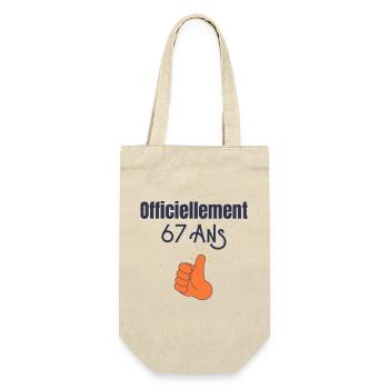 Officiellement 67 Ans - Sac à bouteille - nature - Devant