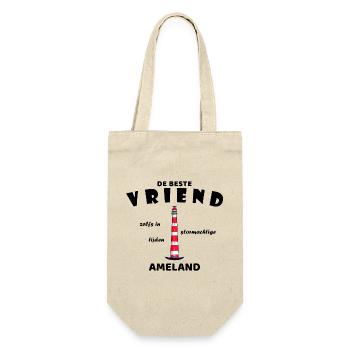 Ameland, beste Freund, Freundin auf niederländisch - Geschenkbeutel für Flaschen - Natur - Vorne